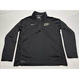 Purdue Nike Womens Black Long Sleeve Pullover 1/4 Zip Boilermakers *READ